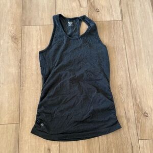 Athleta‎ Gray Sparkly Active Tank Top With Ruched Sides Size Small A